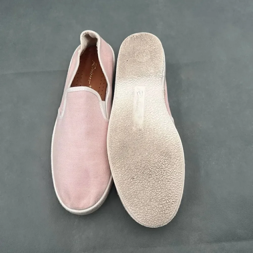 Rivieras Nymphe Cotton Canvas Slip On Classic Pink Canvas Sneakers Size 40